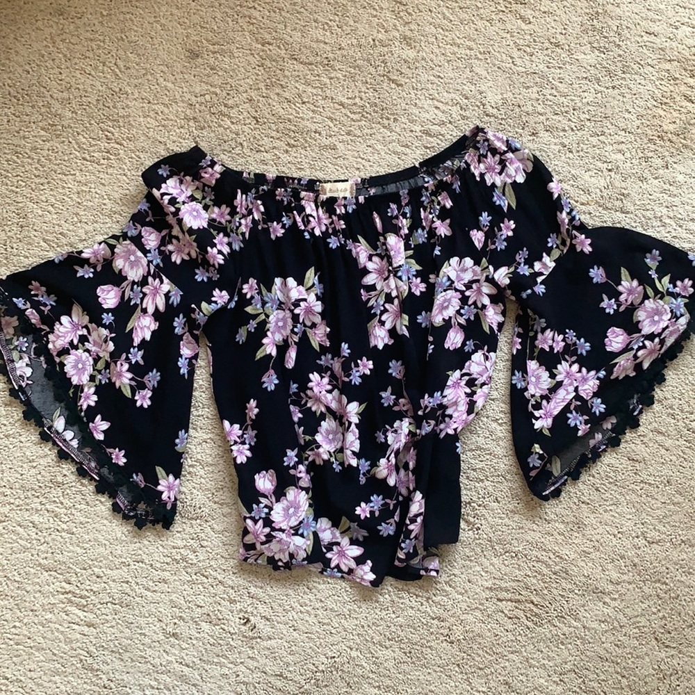 Floral off the shoulder top